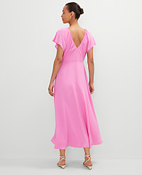 Flutter Sleeve Midi Flare Dress carousel Product Image 2