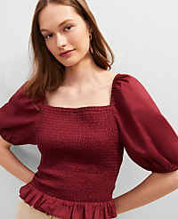 Square Neck Smocked Top carousel Product Image 1
