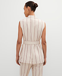 Pinstripe Belted Vest carousel Product Image 2