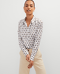Floral Satin Essential Shirt carousel Product Image 1