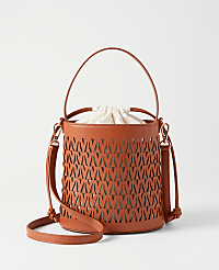 Weekend Collection Perforated Crossbody Bucket Bag carousel Product Image 1