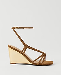 Suede Lace-Up Espadrille Wedge Sandals carousel Product Image 1