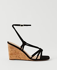 Suede Lace-Up Espadrille Wedge Sandals carousel Product Image 1