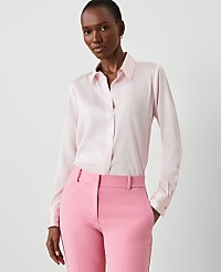 Petite Satin Modern Shirt carousel Product Image 1