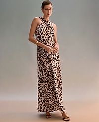 Animal Print Halter Maxi Dress carousel Product Image 5