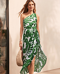 Satin One-Shoulder Midi Dress carousel Product Image 4