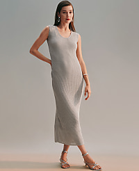 Petite Scoop Neck Metallic Dress carousel Product Image 6