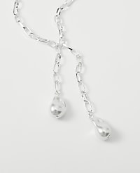Double Pearl Lariat Necklace carousel Product Image 2