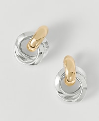 Mixed Metal Drop Earrings carousel Product Image 1