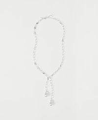 Double Pearl Lariat Necklace carousel Product Image 1