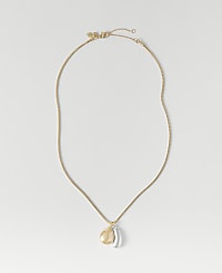 Mixed Metal Double Pendant Necklace carousel Product Image 1