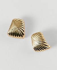 Textured Rectangle Stud Earrings carousel Product Image 1