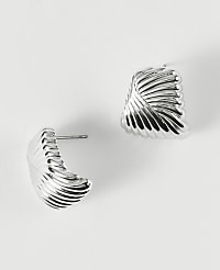 Textured Rectangle Stud Earrings carousel Product Image 1