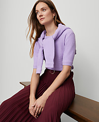 Petite Belted Pleated Midi Skirt carousel Product Image 5