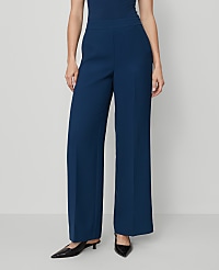 The Wide-Leg Pant in Fluid Crepe &mdash; Curvy Fit carousel Product Image 1