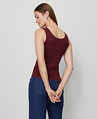 Mixed Cable Sweater Shell carousel Product Image 3