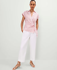 The Petite Relaxed Ankle Pant in Linen Blend carousel Product Image 4