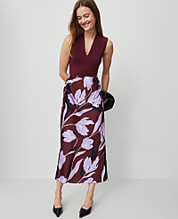 Floral Satin Bias Slip Skirt carousel Product Image 5