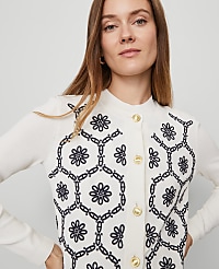 Floral Embroidered Cardigan carousel Product Image 1