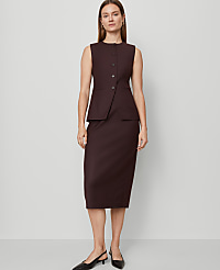Twill Column Midi Skirt carousel Product Image 1