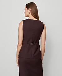 The Petite Long Crew Neck Vest carousel Product Image 2