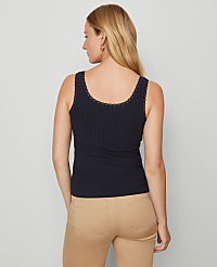 Weekend Collection Lace Trim Tank Top carousel Product Image 2
