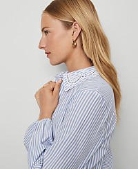 Weekend Collection Striped Tie Waist Popover carousel Product Image 3