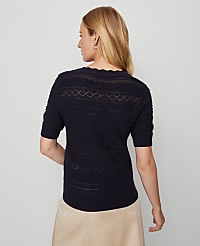Weekend Collection Scalloped Henley Sweater carousel Product Image 2