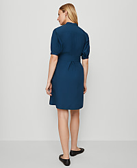 Petite Weekend Collection Stand Collar Belted Dress carousel Product Image 2