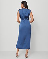 Asymmetric Satin Sheath Dress carousel Product Image 2