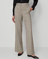 The Flare Trouser in Plaid carousel Product Image 3