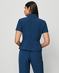 The Petite Collared Jacket in Fluid Crepe carousel Product Image 2