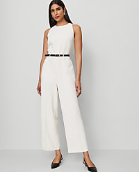 Petite Belted Halter Jumpsuit carousel Product Image 2
