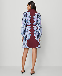 Paisley Ruffle Collar Flare Dress carousel Product Image 3