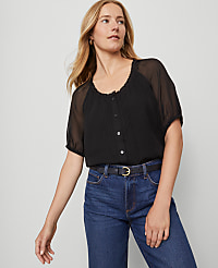 Pintucked Raglan Popover carousel Product Image 1