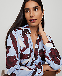 Petite Floral Camp Shirt carousel Product Image 3