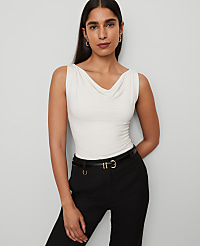 Draped Cowl Neck Top carousel Product Image 1