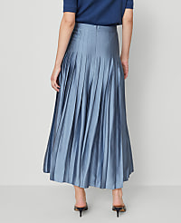 Satin Pleated Midi Skirt carousel Product Image 4