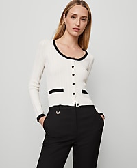 Contrast Trim Cardigan carousel Product Image 1