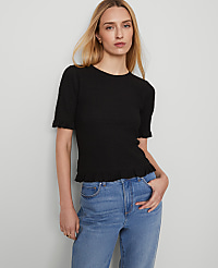 Popcorn Knit Ruffle Trim Blouse carousel Product Image 1