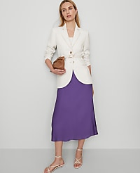 Satin Bias Midi Slip Skirt carousel Product Image 1