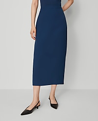Column Midi Skirt in Fluid Crepe carousel Product Image 2