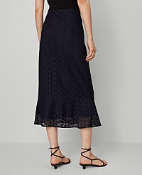 Petite Lace Flounce Midi Skirt carousel Product Image 4