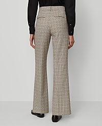 The Petite Flare Trouser in Plaid - Curvy Fit carousel Product Image 2