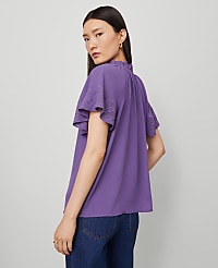 Tie Neck Ruffle Popover carousel Product Image 2
