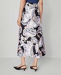 Paisley Satin Bias Slip Skirt carousel Product Image 3