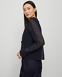 Lace Ruffle Trim Blouse carousel Product Image 2
