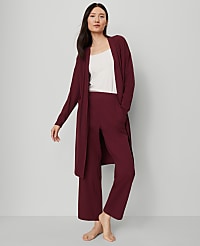Ribbed Wide-Leg Lounge Pants carousel Product Image 3