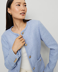 Petite Tweed Belted Jacket carousel Product Image 4
