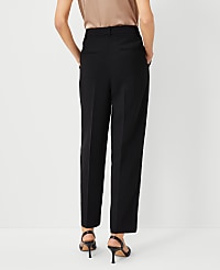 The Petite High Rise Pleated Taper Pant in Fluid Crepe carousel Product Image 2
